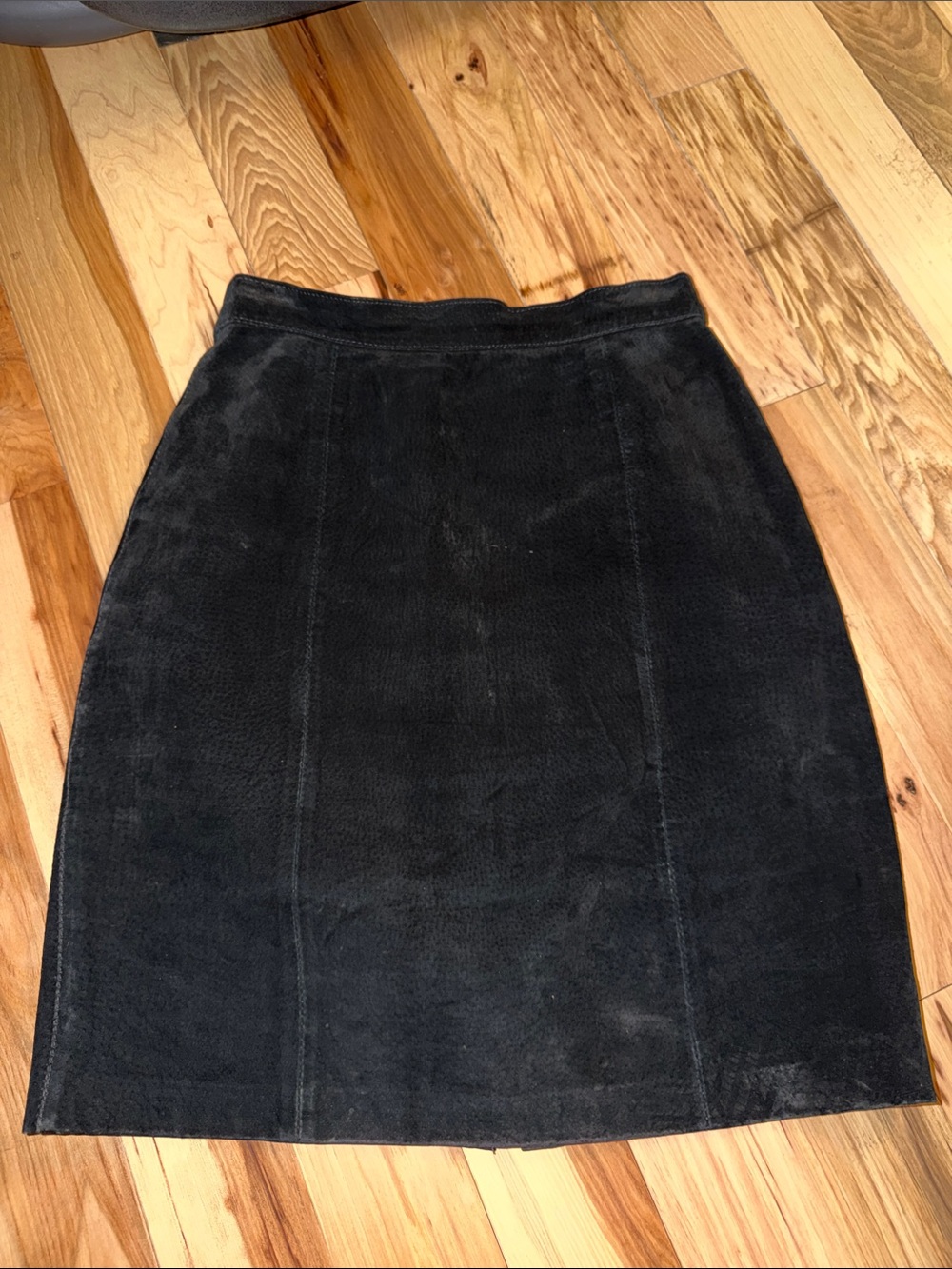 Vintage The Limited Black Suede Pencil Skirt